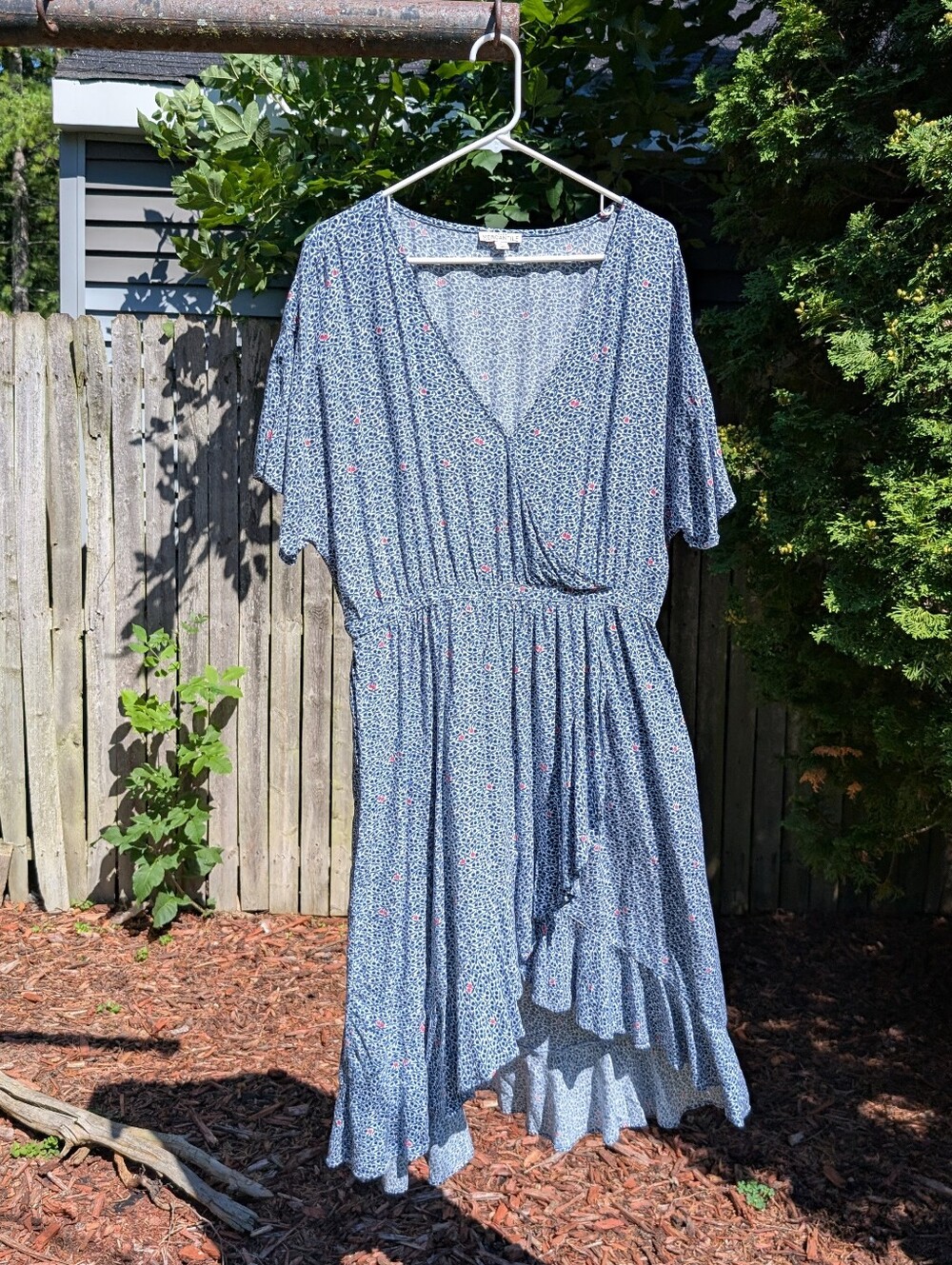 J.Crew Mercantile Blue Floral Dress Size Large